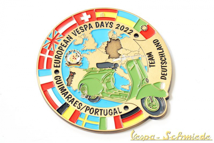 Plakette "European Vespa Days 2022" - Gold - Limitiert auf 75 Stück weltweit!